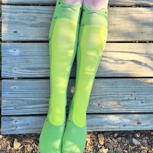 Knee High Long Frog Socks image 3