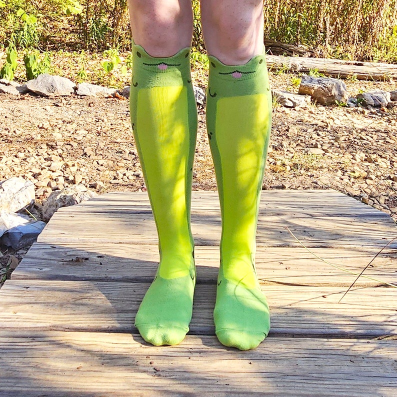 Knee High Long Frog Socks image 4