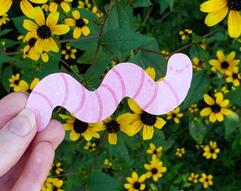 Holographic Worm Sticker