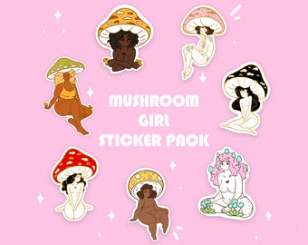 Mushroom Girl Sticker Pack!