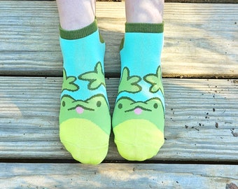 Frog Friend Ankle Socks