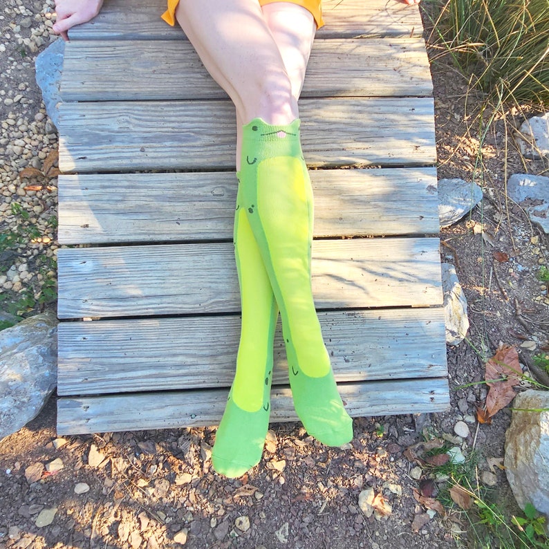 Knee High Long Frog Socks image 5