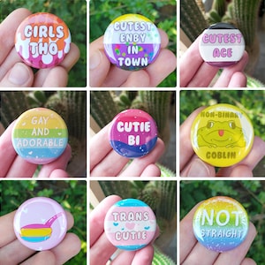 LGBTQ+  Cutie Pride Buttons