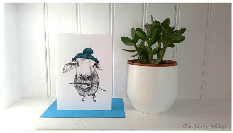Sheep Card, Happy Birthday Sheep, Woolly Sheep card image 2