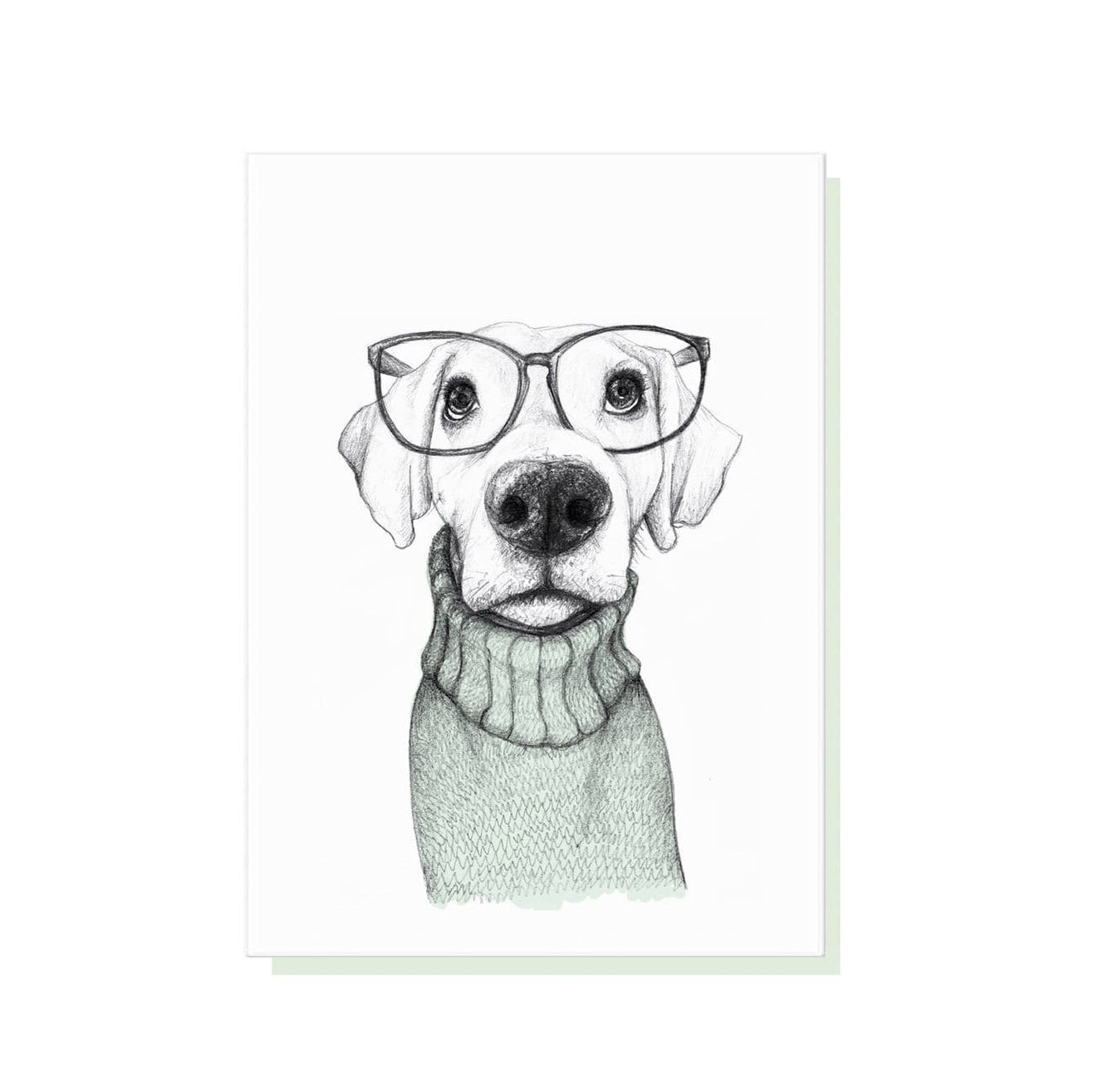 Old English Co. Aquarell-Hundekarte – Jack Russell Terrier, Blanko Innen