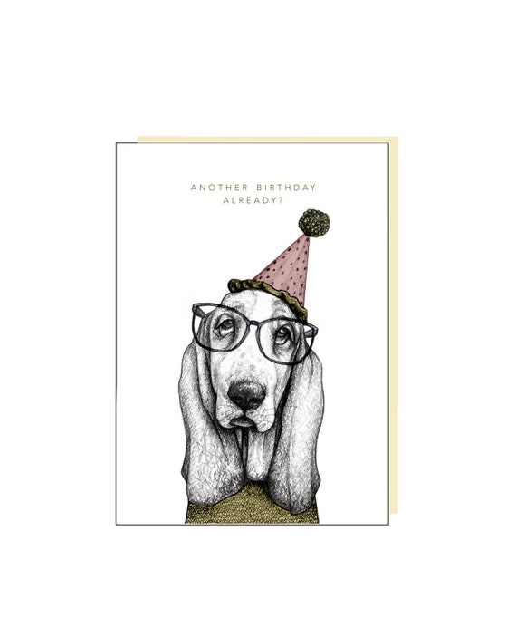 Grumpy Dog birthday card