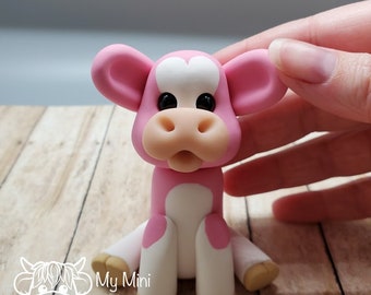 Sweetie! The "Mini Moo" Polymer Clay Sculpture