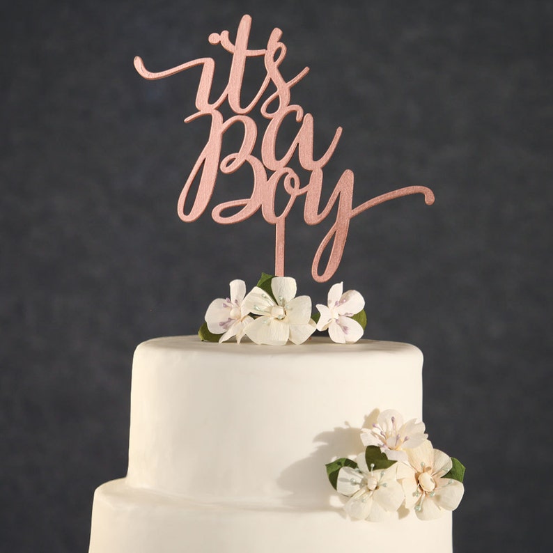 Baby Shower Cake Topper Rose Gold It S A Boy Cake Topper Etsy Baby Shower Cake Topper Rose Gold It S A Boy Cake Topper Etsy