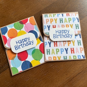 Birthday Gift Card Holders - Happy Birthday Gift Card Holder - Birthday Money Holder - Friend Gift - Birthday Gift - Teacher Gift - Set of 2