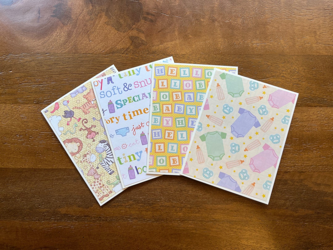 Assorted Baby Note Cards With Envelopes - Welcome Baby Cards - Bundle ...