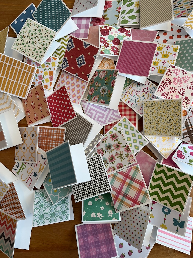 Assorted Mini Note Cards - Love Notes - Lunch Box Notes - Tags - Blank ...
