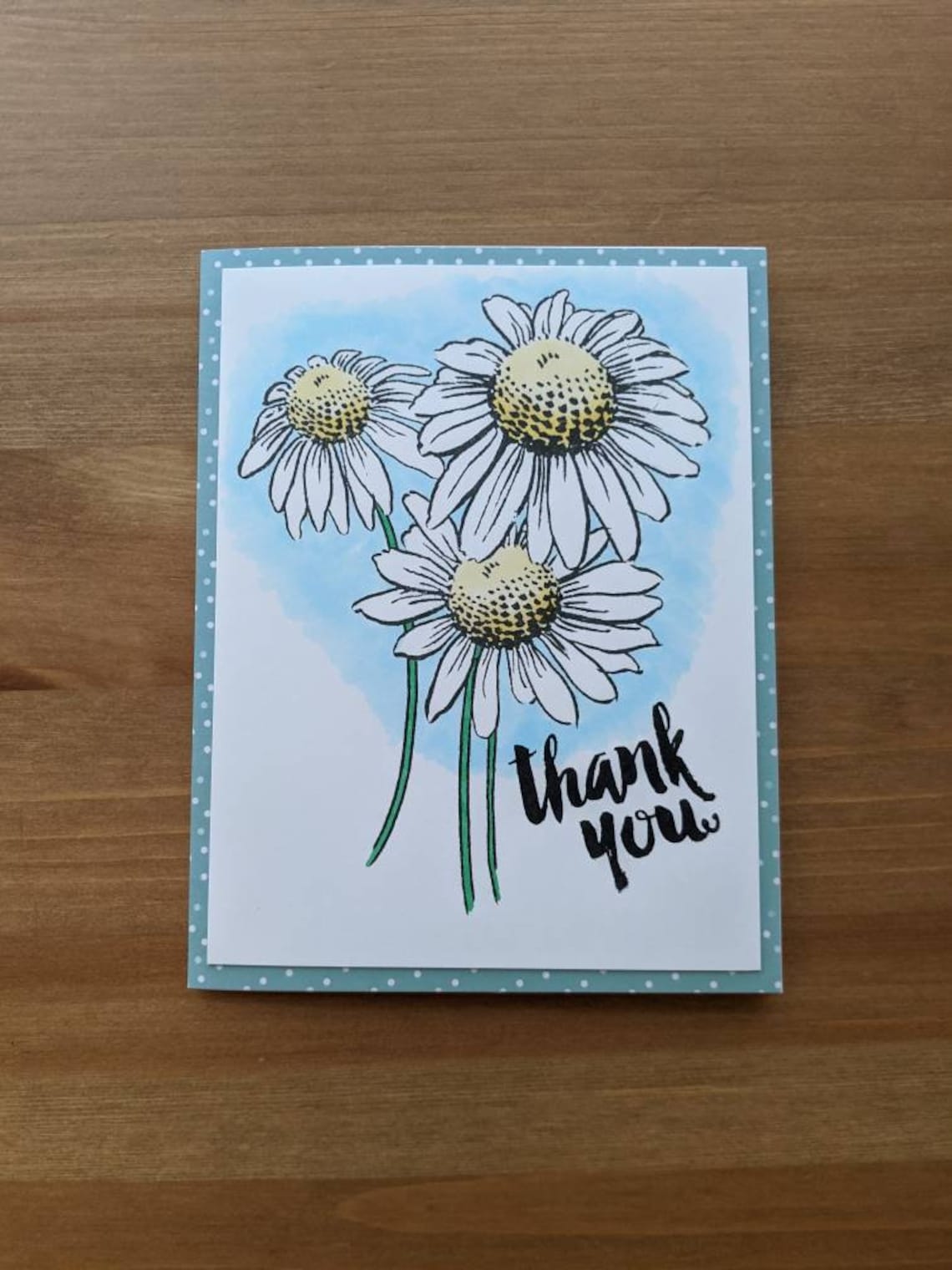 Thank You Greeting Card With Envelope - Daisy Cards - Floral Cards ...