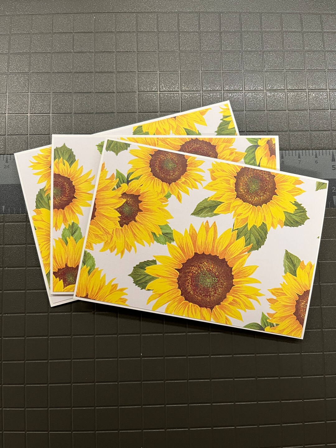 Sunflower Note Cards With Envelopes - Thank You Cards - Floral Cards ...
