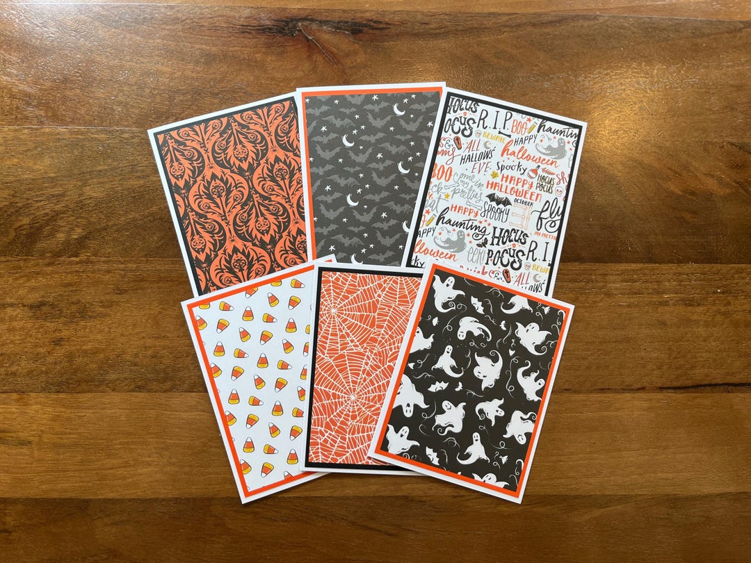Assorted Halloween Note Cards With Envelopes - Hallows Eve Cards - Jack ...