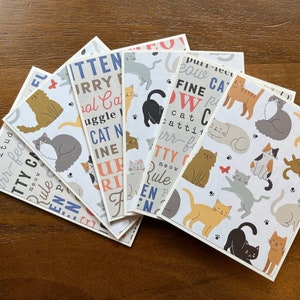 Assorted Cat Note Cards With Envelopes - Feline Note Cards - Furry Friend Cards - Fur Baby Cards - Cat Stationery - Handmade Blank Cards