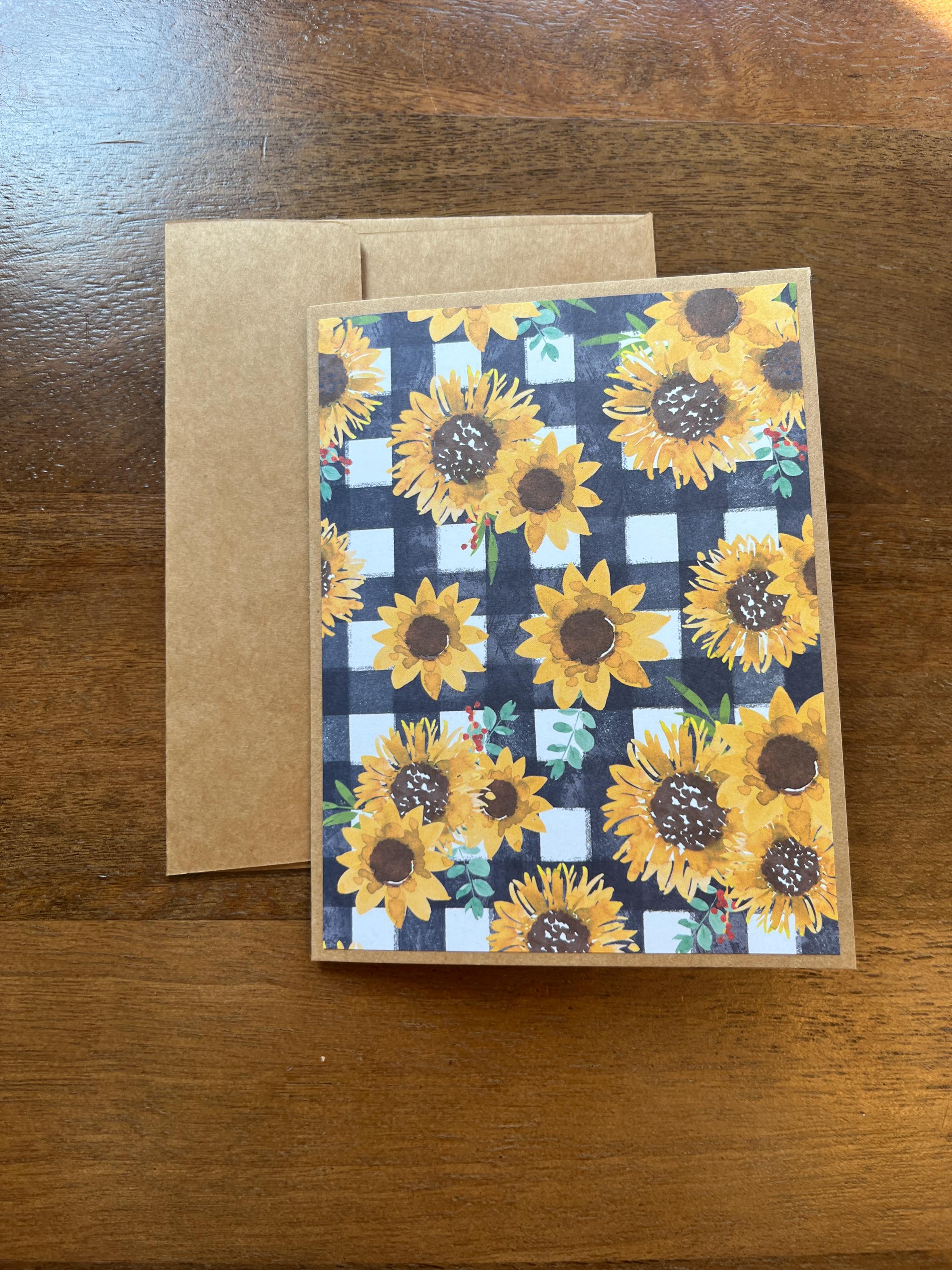 Assorted Sunflower Note Cards With Envelopes - Thank You Cards - Fall ...