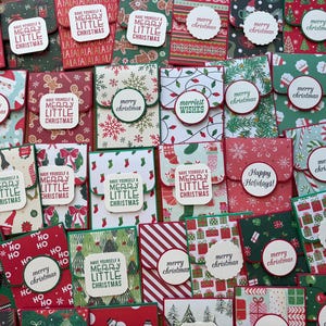 Assorted Christmas and Holiday Gift Card Holders - Festive Gift Card Holders - Thank You Gift Cards - Stocking Stuffers - Set of 2 image 1