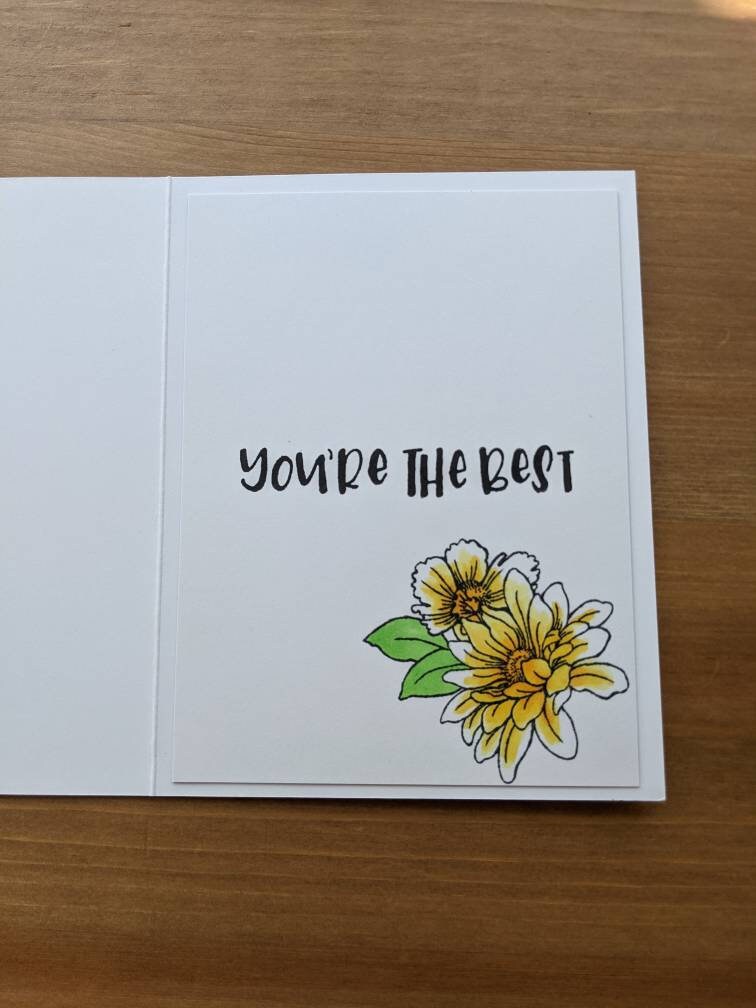 Thank You Greeting Card With Envelope - Daisy Cards - Floral Cards ...