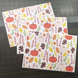 Fall Note Cards With Envelopes - Pumpkin Cards - Thank You Cards - Greeting Cards - Stationery - Handmade Blank Note Cards - Set of 3