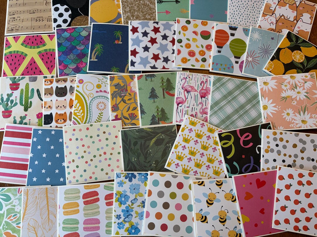 Assorted Mini All Occasion Note Cards - Set of 10. Handmade Blank Cards ...