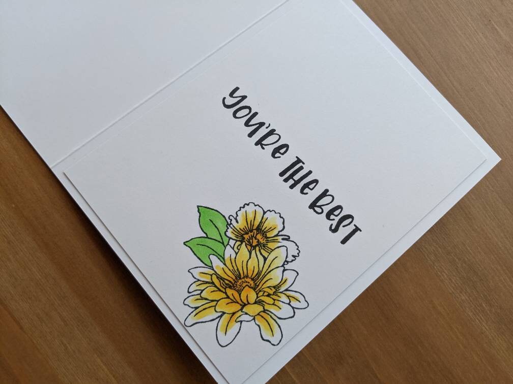 Thank You Greeting Card With Envelope - Daisy Cards - Floral Cards ...