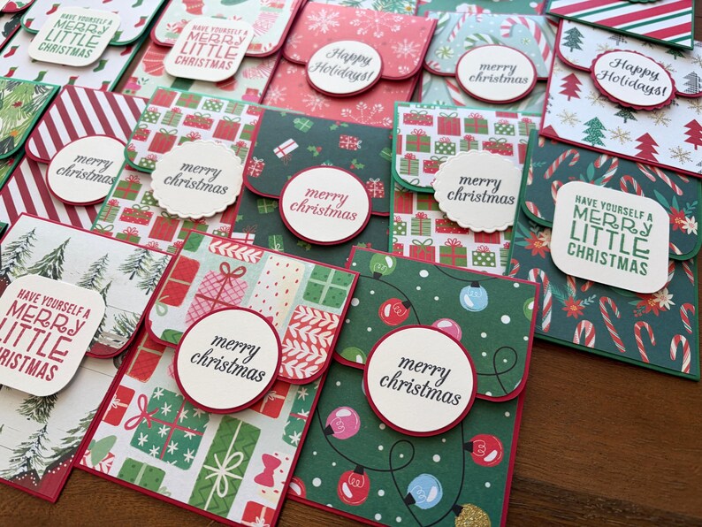Assorted Christmas and Holiday Gift Card Holders - Festive Gift Card Holders - Thank You Gift Cards - Stocking Stuffers - Set of 2 image 12