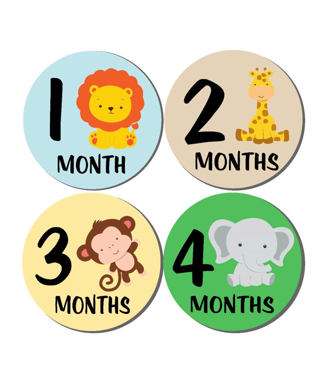 12 month stickers Monthly Stickers Milestone Sticker Baby Etsy