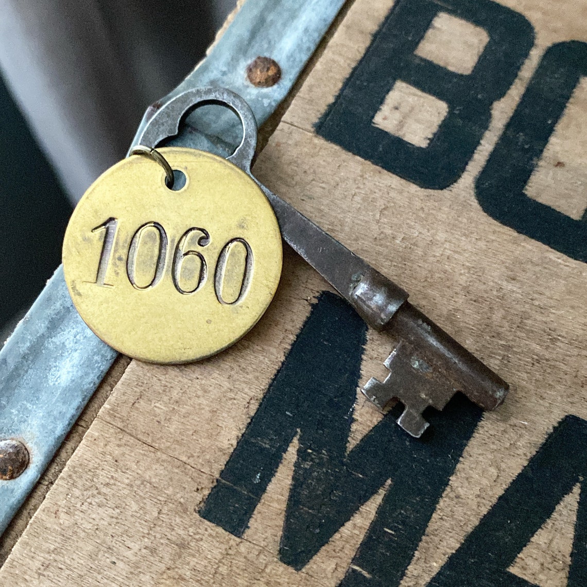 Antique Skeleton Key Vintage Hotel Keys Brass Disc Etsy