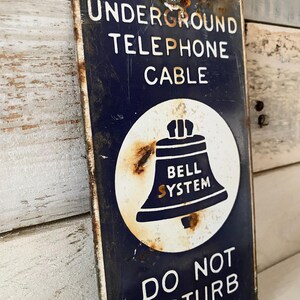 Bell System Sign - Vintage AT&T Porcelain Signs - Underground Telephone ...