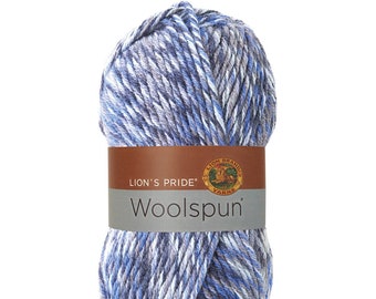 Lion's Pride Woolspun Sea Mist Mix Yarn, Blue Grey Yarn