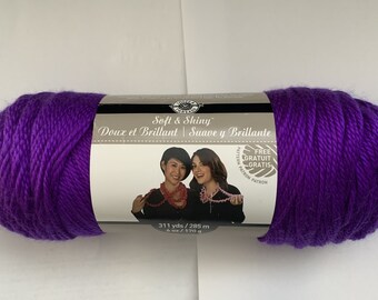 Loops and Thread Soft and Shiny Yarn, Purple Yarn, Violet Yarn