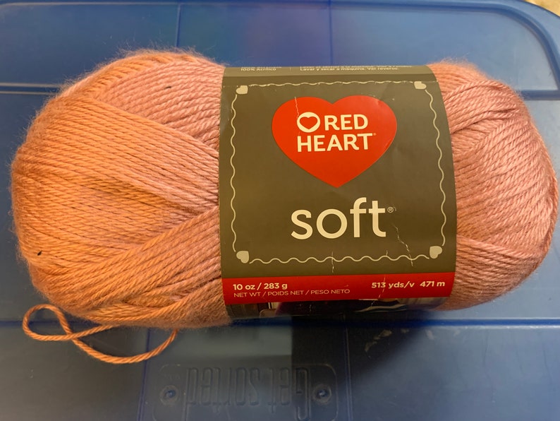 Red Heart Soft Rose Blush Yarn, image 3