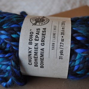 Loops and Thread Chunky Boho Yarn, Blue Lagoon Bohemia Yarn, Chunky Boho Yarn, Blue Yarn, Multi Coloured Yarn, Super Bulky Acrylic Yarn image 5