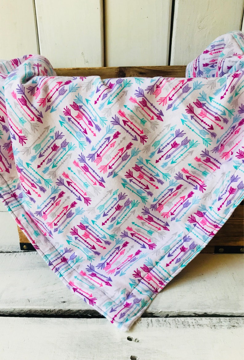 Pink Arrow Baby Bedding Baby Blanket Baby Girl Blanket Etsy