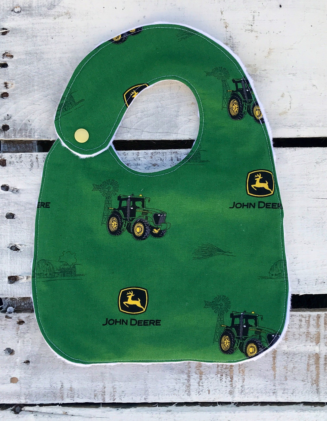 John Deere Bib John Deere Bib Set Tractor Bibs Baby Bibs Etsy