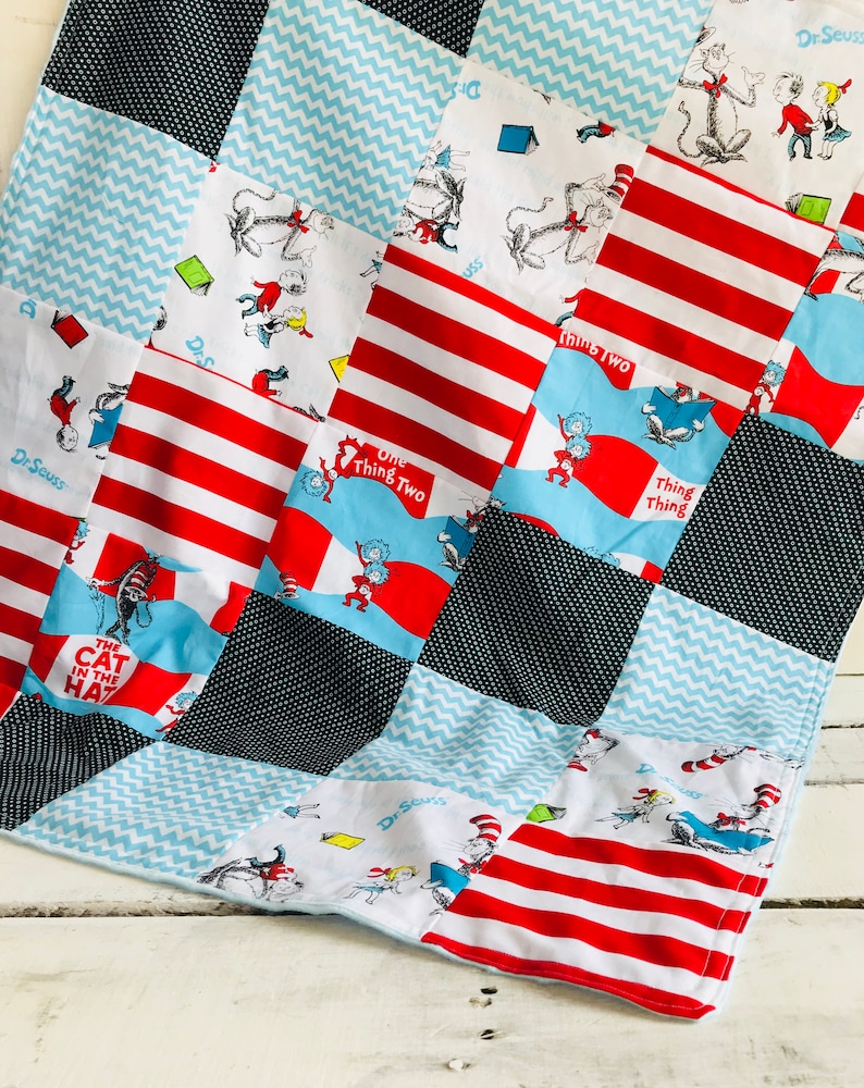 Cat in the Hat Baby Bedding Dr. Seuss Baby Blanket Gender Etsy
