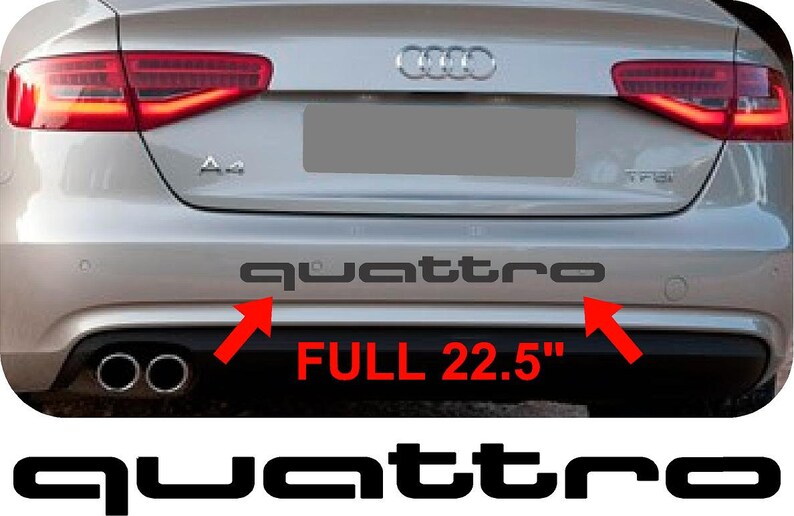 Audi Quattro Decal Large Etsy