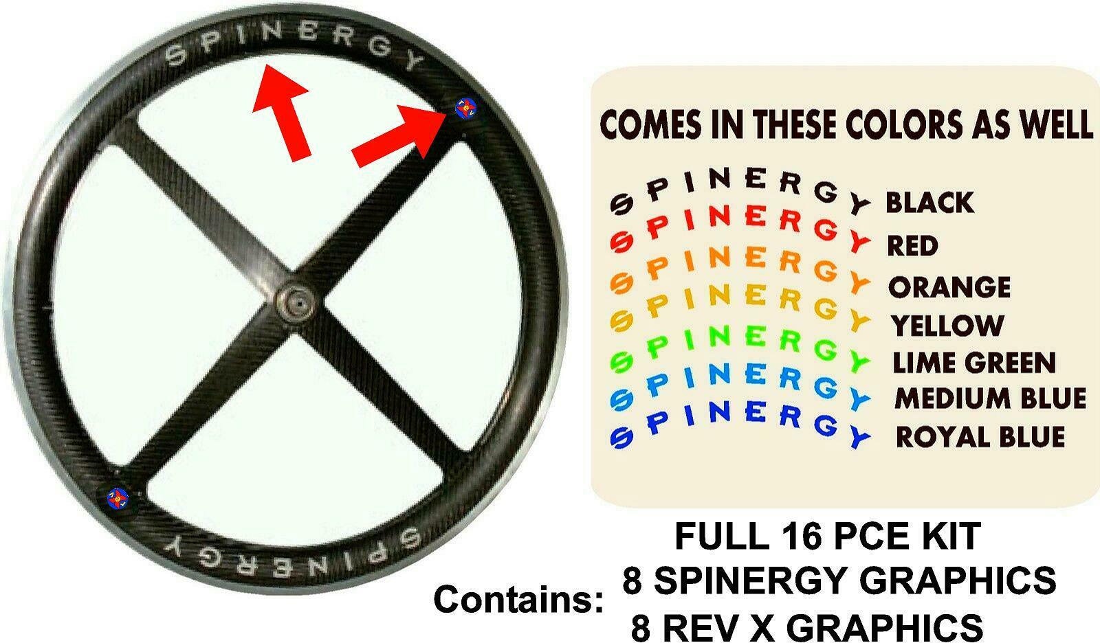 Spinergy Rev X 16 Piece Lettering Set for 650c - 750c Wheels
