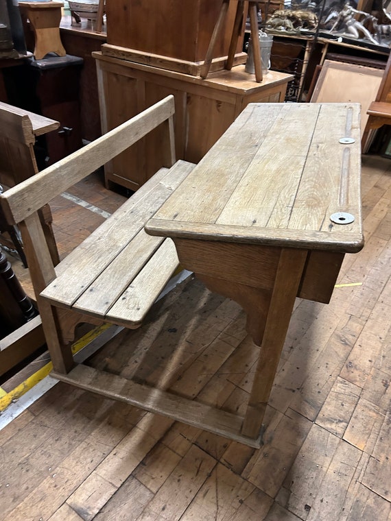 French Vintage Double School Desk