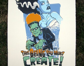 This Being You Must Create - Screen Print on Bristol by Steve Chanks