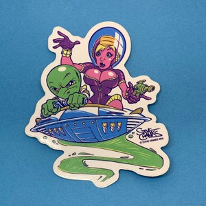 Mars Needs Women - Sticker by Steve Chanks