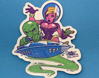 Mars Needs Women - Sticker by Steve Chanks