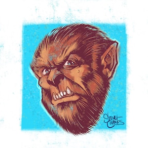 WOLFMAN - Monster Kopf Druck