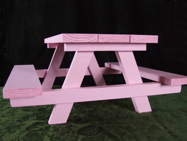18 Doll Furniture Picnic Table Handmade for American Etsy