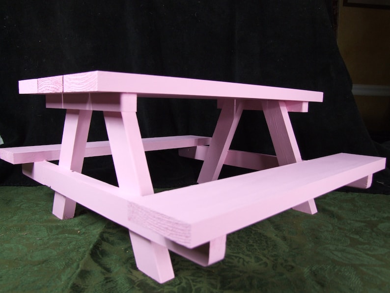 18 Doll Furniture Picnic Table Handmade for American Etsy