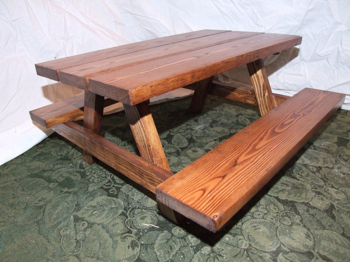 18 Doll Furniture Picnic Table Handmade for American Etsy