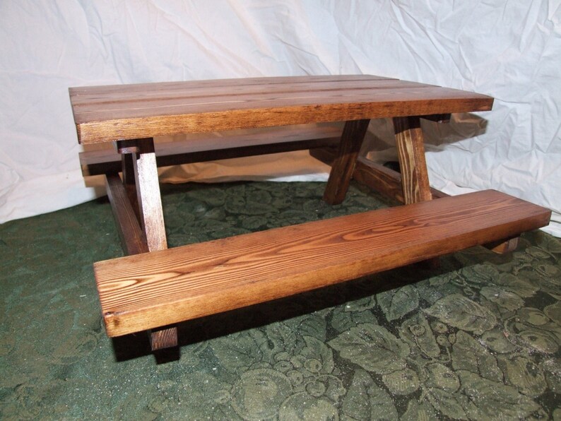 18 Doll Furniture Picnic Table Handmade for American Etsy