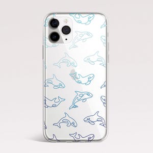 orca clear phone case clear killer whale phone case colorful orca iphone case iphone 15 iphone 14 iphone pro iphone pro max iphone 13