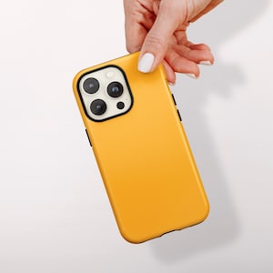 Solid Light Orange Phone Case Protective iPhone Case Gift Idea Matte Tough Phone Case for Samsung Classic Understated Affordable Gift