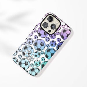Personalized Gift for Soccer Player Custom Phone Case for Sporty Girl Girly Case for Phone iPhone 16 Pro Samsung Case Gift Under 30